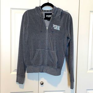 PINK Velour Zip-up Hoodie